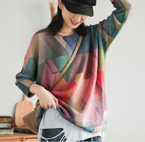 Amy Colourful Sweater Buddhatrends