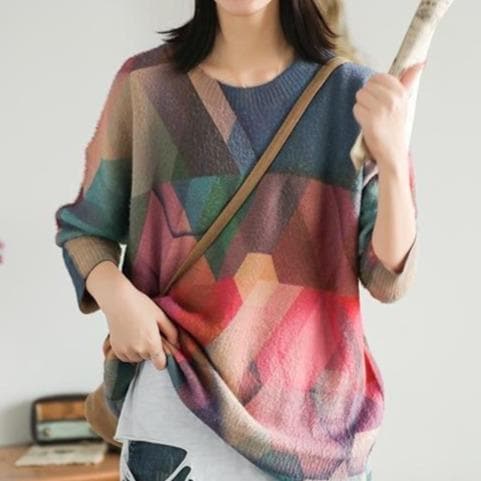 Amy Colourful Sweater Buddhatrends