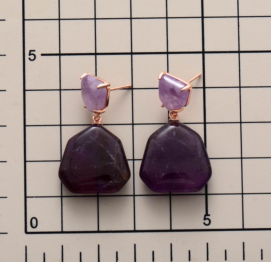 Healing Crystals Drop Stud Earrings Buddhatrends