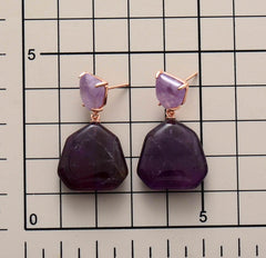 Healing Crystals Drop Stud Earrings Buddhatrends