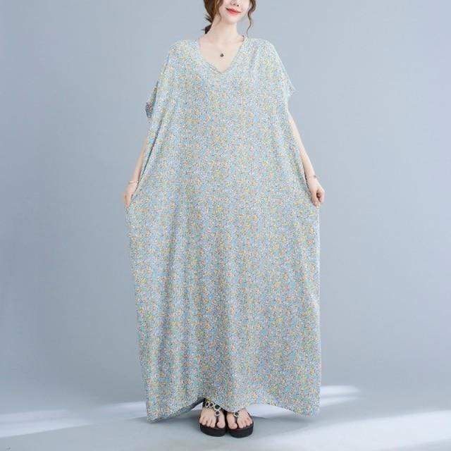 Andrea Floral Kaftan Dress Buddhatrends