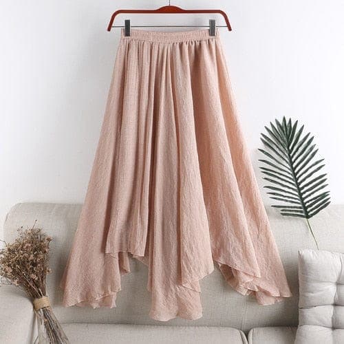 Midi Irregular Pleated Fishtail Skirt Buddhatrends