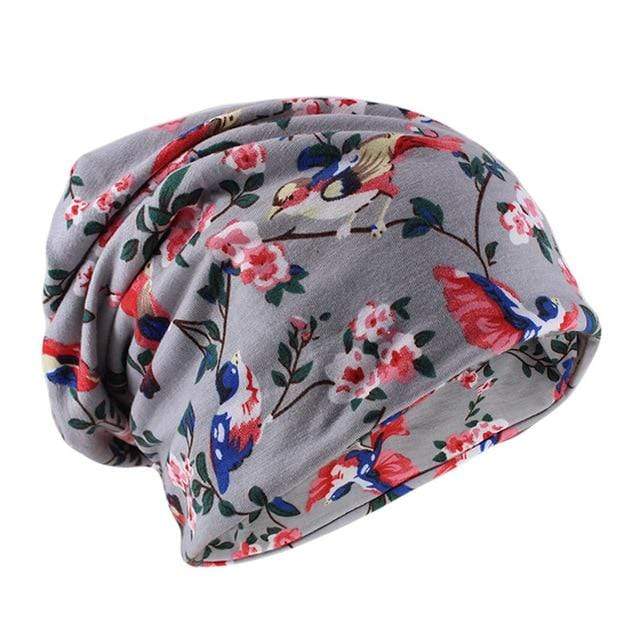 Birds & Flowers Beanie Hat Buddhatrends