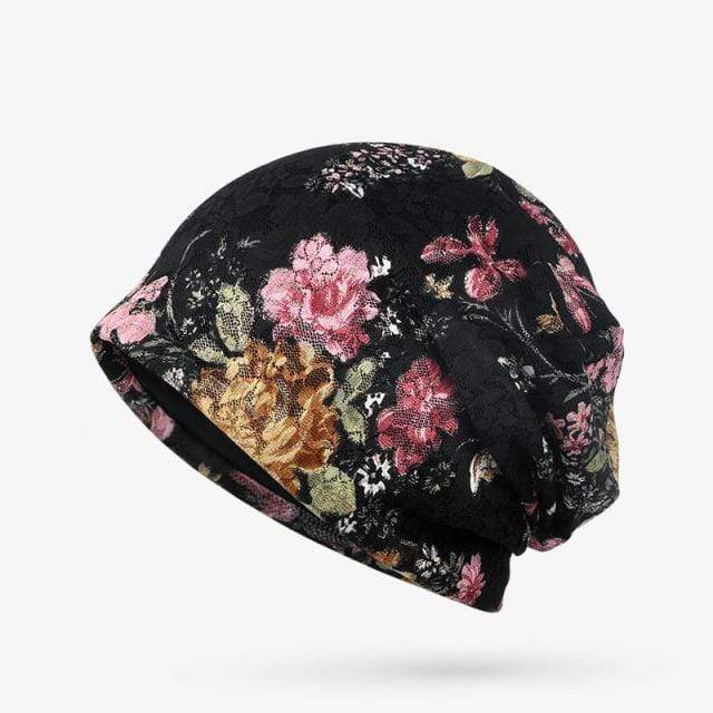 Haley Floral Casual Beanie Hat Buddhatrends