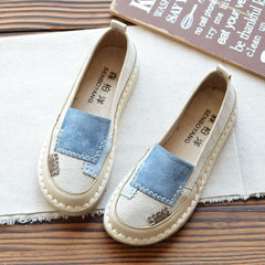 Retro Patchwork Loafers Buddhatrends