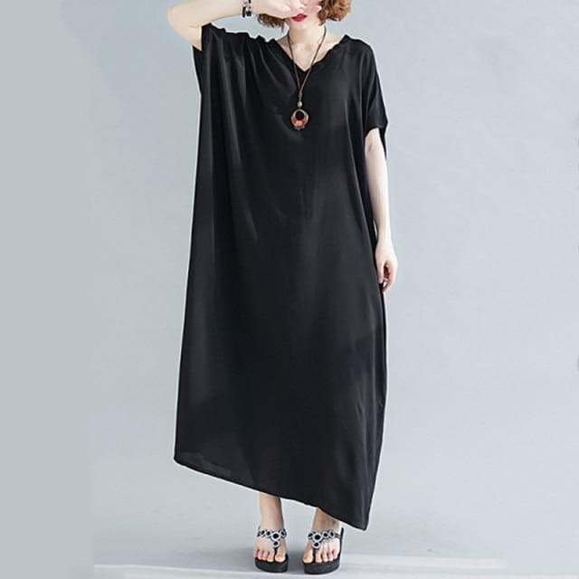 Diana Solid Kaftan Dress Buddhatrends