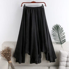 Midi Irregular Pleated Fishtail Skirt Buddhatrends