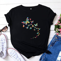 Kaleidoscope Flying Butterflies Tee Buddhatrends