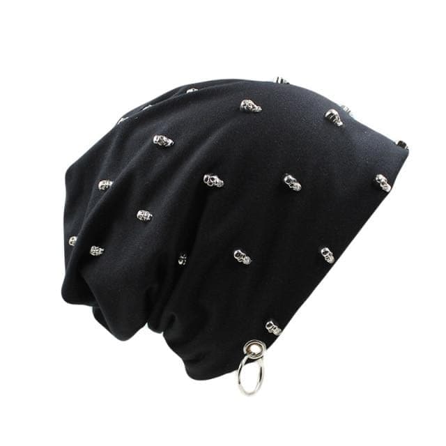 Skulls and Bones Studded Beanie Hat Buddhatrends