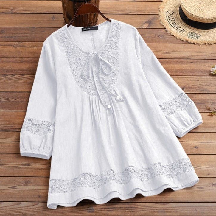 Bohemian 3/4 Sleeve Lace Oversized Blouse Buddhatrends