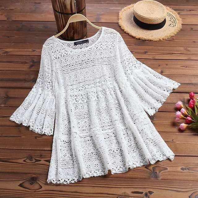 Bohemian Summer Lace Crochet Blouse Buddhatrends