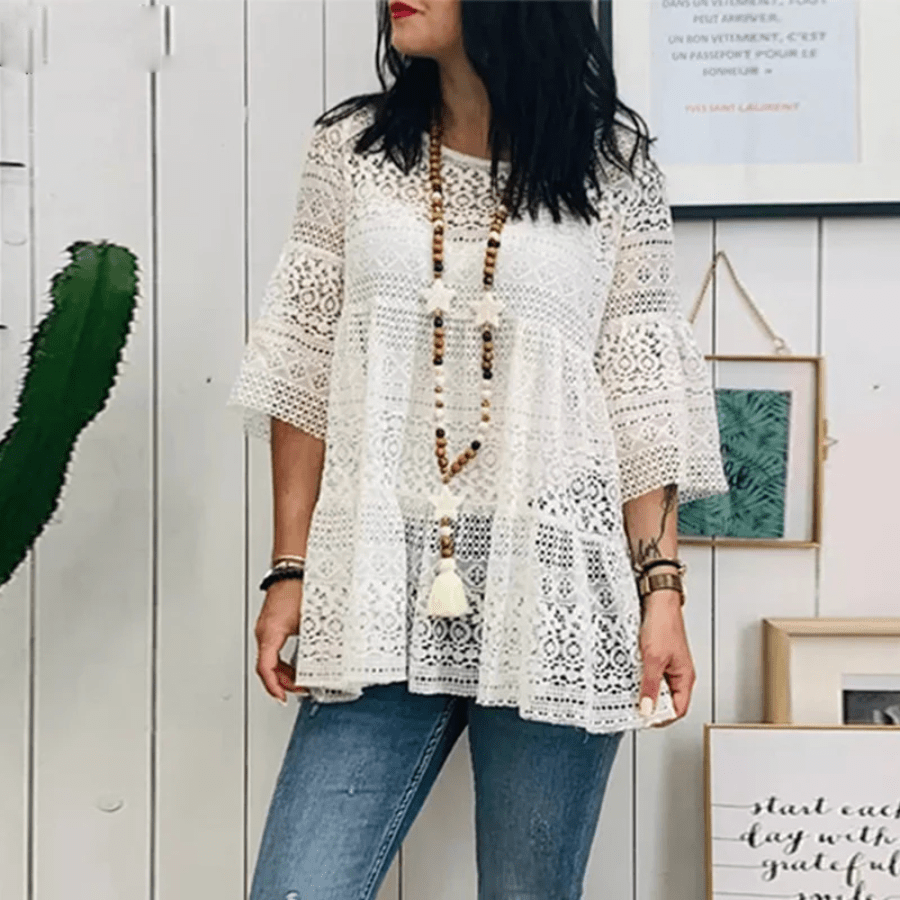 Bohemian Summer Lace Crochet Blouse Buddhatrends