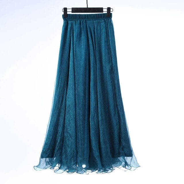 Boho Ruffled Chiffon Skirt Buddhatrends