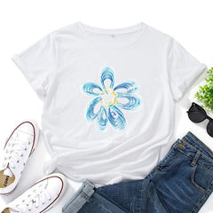 Flower Power Printed T-Shirt Buddhatrends