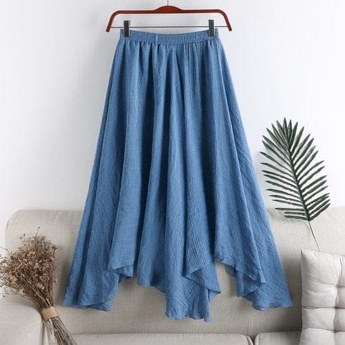 Midi Irregular Pleated Fishtail Skirt Buddhatrends