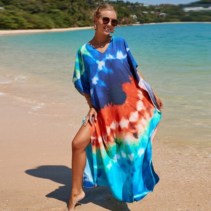 Serenity Tie Dye Rainbow Dress Buddhatrends