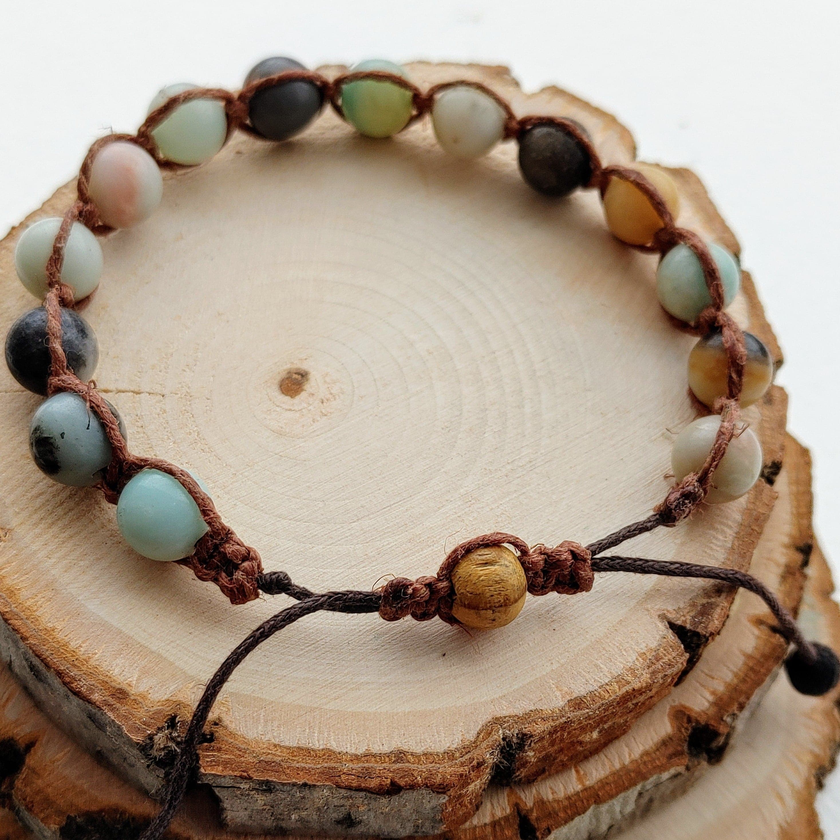 Amazonite & Hemp Handmade Bracelet Buddhatrends