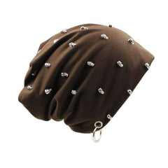 Skulls and Bones Studded Beanie Hat Buddhatrends