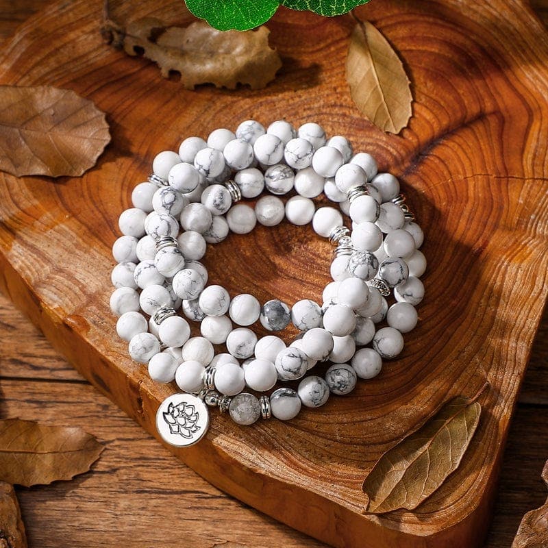 Buddhist Howlite 108 Mala Beads Buddhatrends