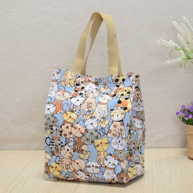 Funky Printed Canvas Shopper Tote Buddhatrends