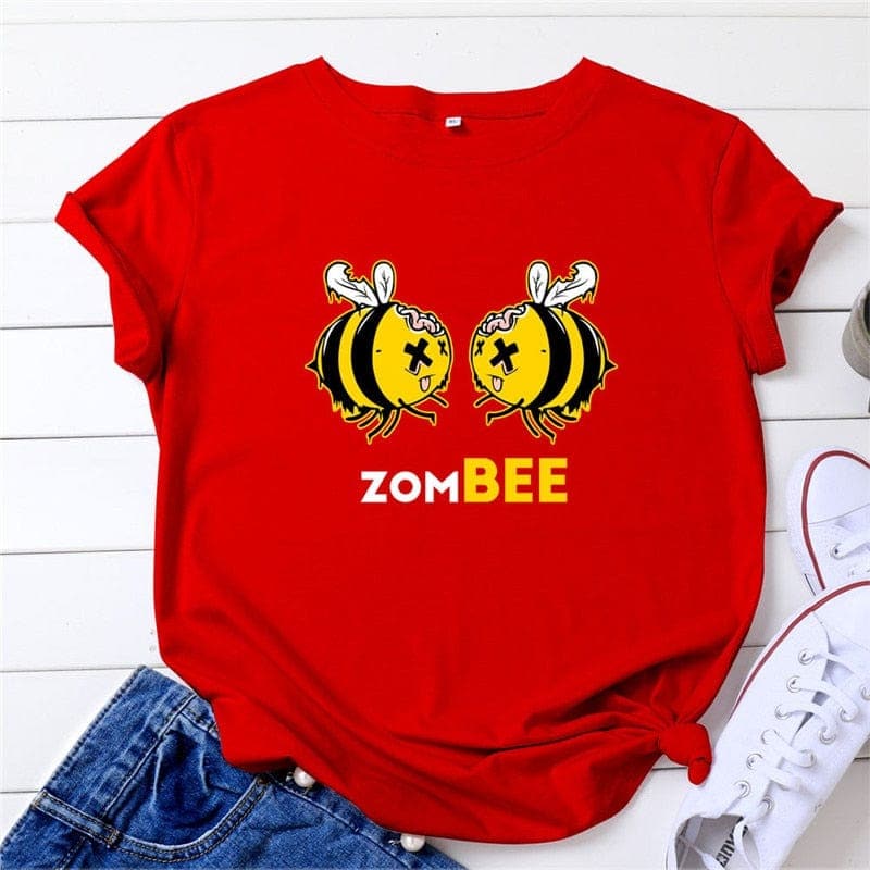 Zom Bee Cartoon Cotton Tee Buddhatrends