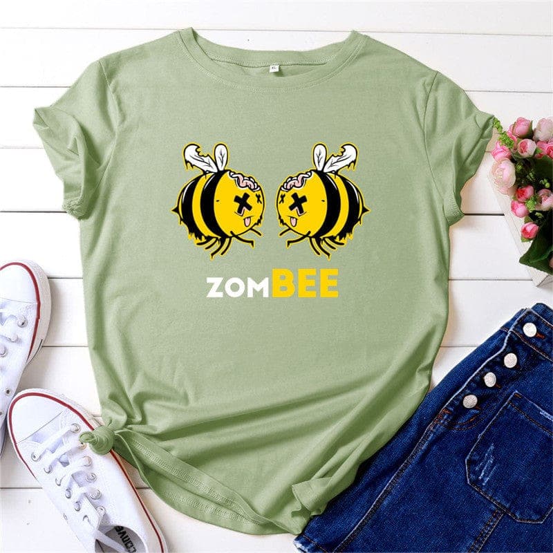 Zom Bee Cartoon Cotton Tee Buddhatrends