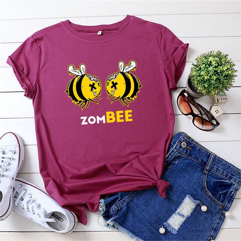 Zom Bee Cartoon Cotton Tee Buddhatrends