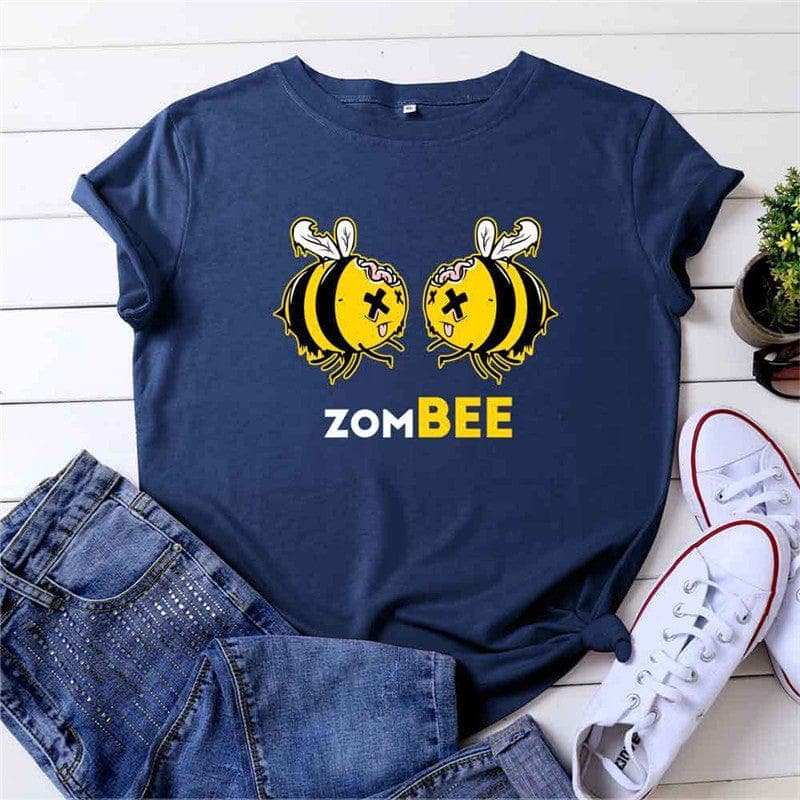 Zom Bee Cartoon Cotton Tee Buddhatrends