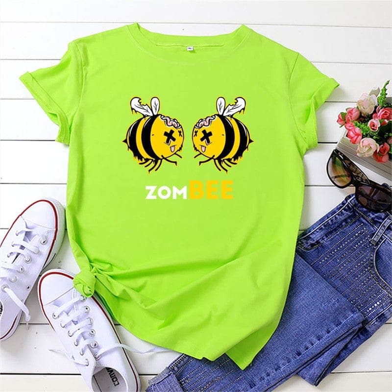 Zom Bee Cartoon Cotton Tee Buddhatrends