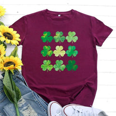 3 Leaves Clover O-Neck T-Shirt dylinoshop