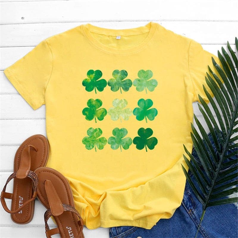 3 Leaves Clover O-Neck T-Shirt dylinoshop