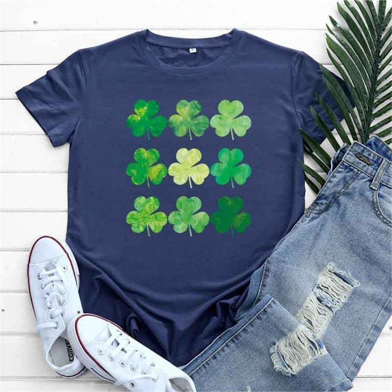 3 Leaves Clover O-Neck T-Shirt dylinoshop