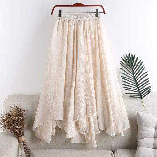 Midi Irregular Pleated Fishtail Skirt Buddhatrends