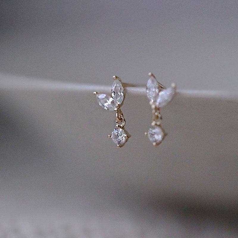 Crystal Wings 925 Sterling Silver Stud Earrings Buddhatrends