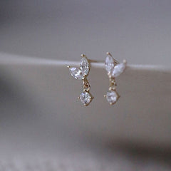 Crystal Wings 925 Sterling Silver Stud Earrings Buddhatrends