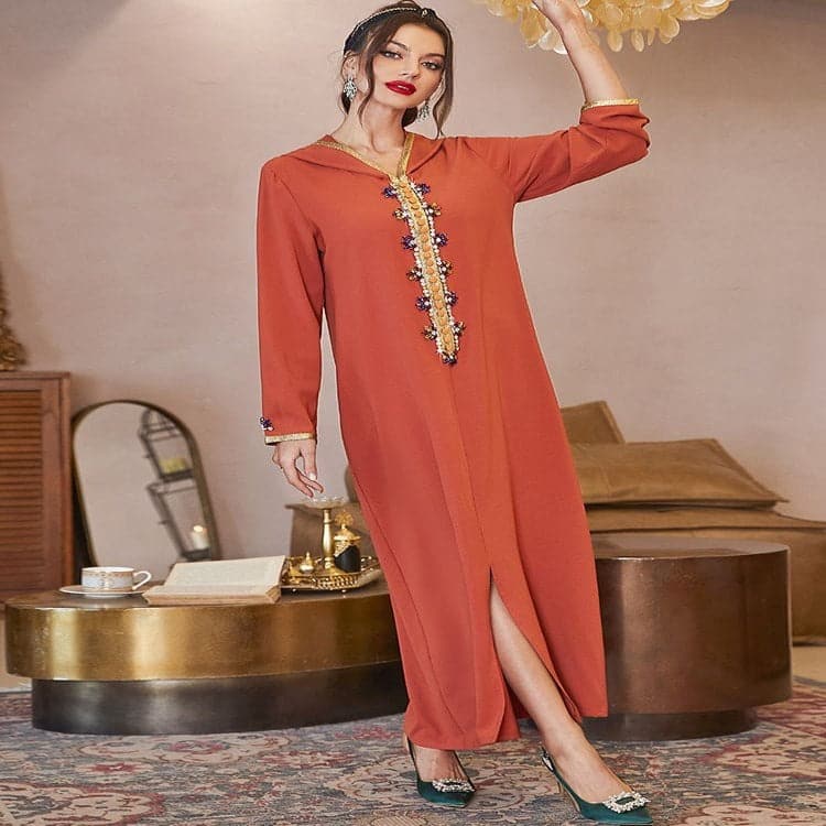 Daliaa Hooded Kaftan Dress | Mandala Buddhatrends