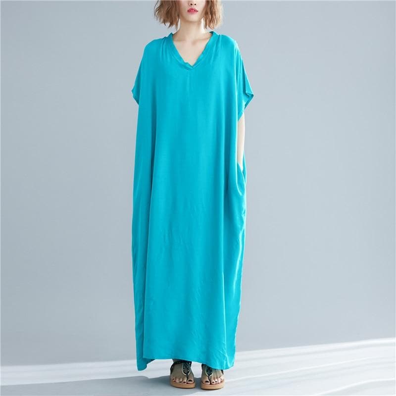 Diana Solid Kaftan Dress Buddhatrends