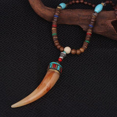 Dolkar Handmade Tibetan Sandalwood Necklace Buddhatrends