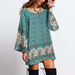 Floral Bohemian Oversized Mini Dress Buddhatrends