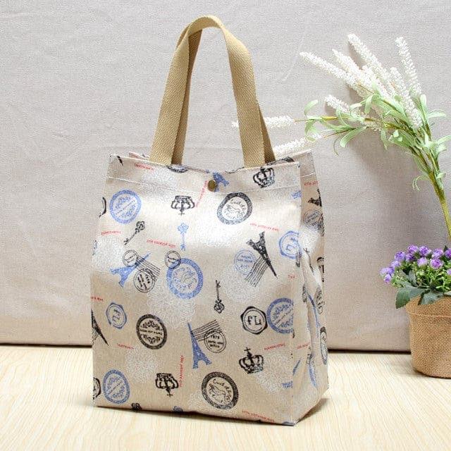 Funky Printed Canvas Shopper Tote Buddhatrends