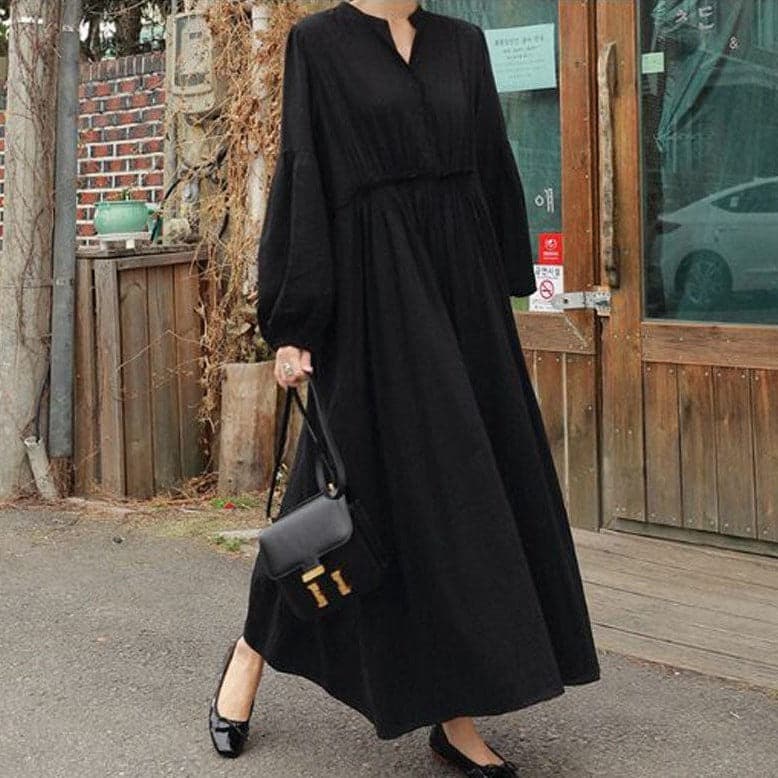 Emma Oversized Pleated Blouse Dress Buddhatrends