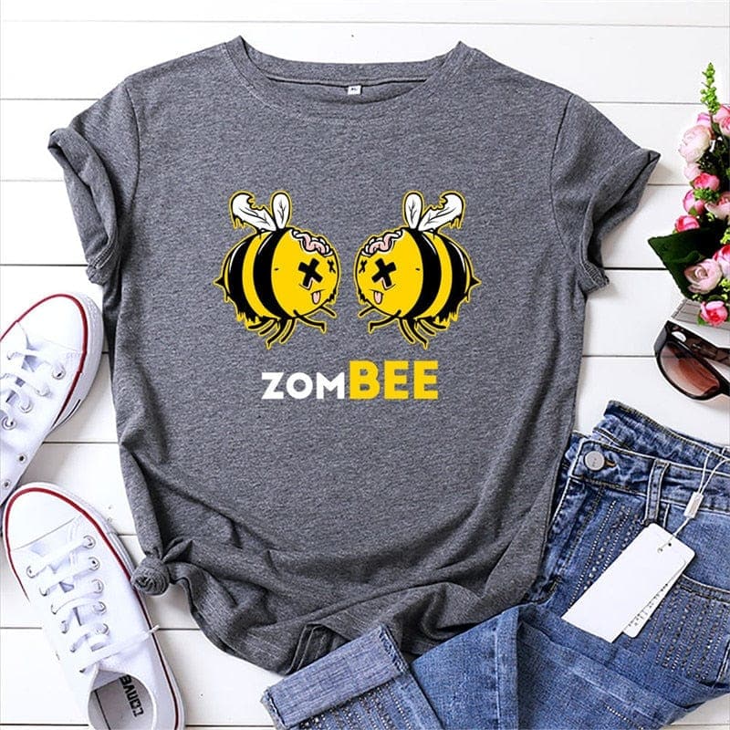 Zom Bee Cartoon Cotton Tee Buddhatrends