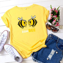 Zom Bee Cartoon Cotton Tee Buddhatrends