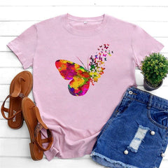 Watercolour Butterfly Graphic Tee Buddhatrends