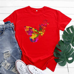 Watercolour Butterfly Graphic Tee Buddhatrends