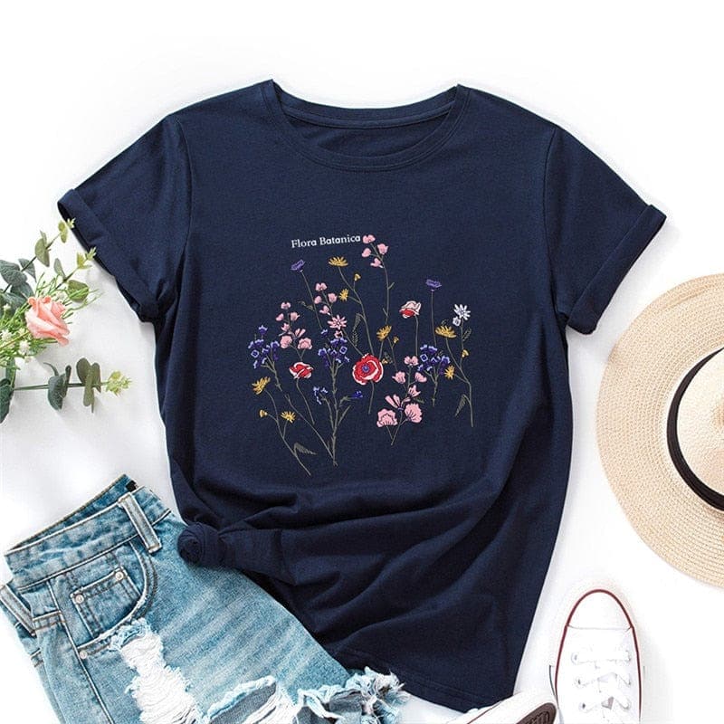 Flora Botanica Summer Graphic Tee Buddhatrends