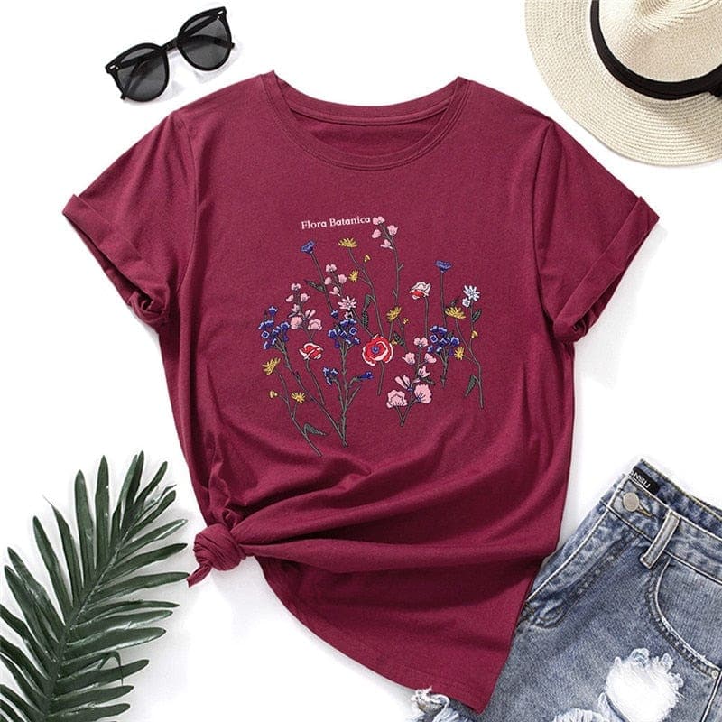 Flora Botanica Summer Graphic Tee Buddhatrends