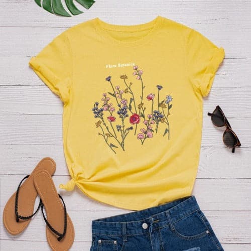 Flora Botanica Summer Graphic Tee Buddhatrends