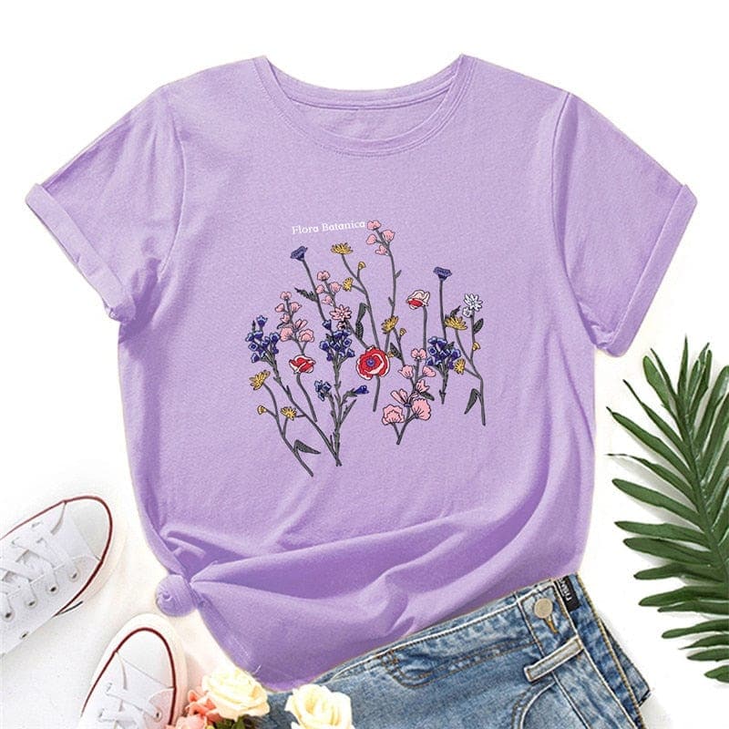 Flora Botanica Summer Graphic Tee Buddhatrends