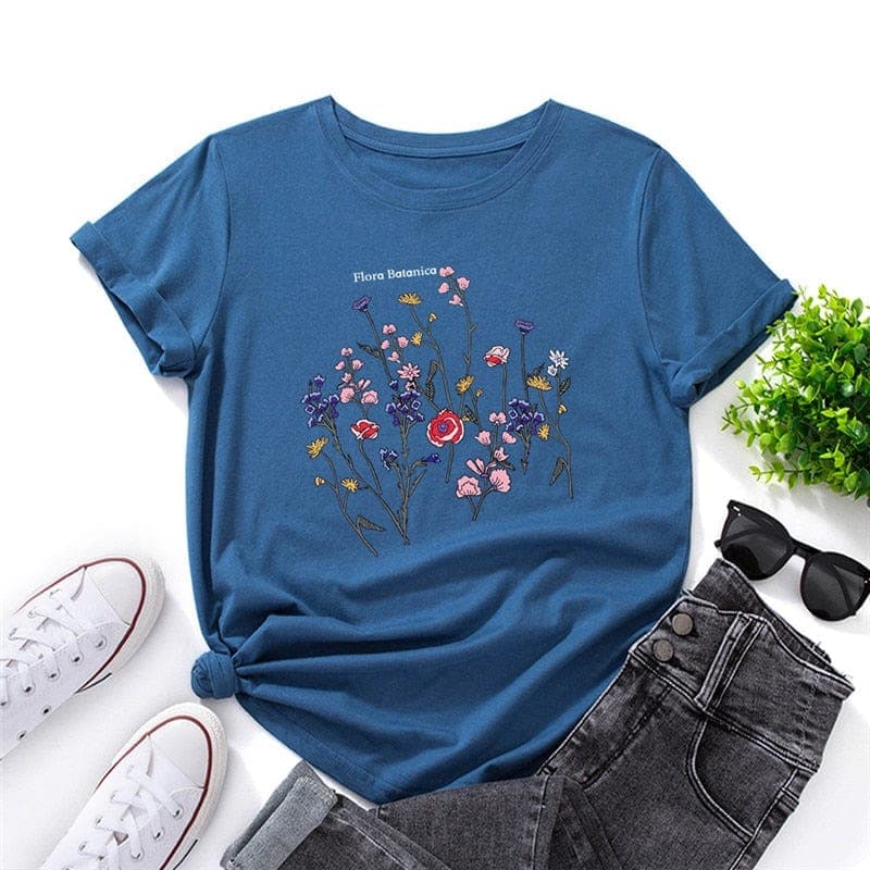 Flora Botanica Summer Graphic Tee Buddhatrends